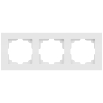 Рамка для розеток и выключателей Intro Accent 6-503-01М на 3 поста, СУ, белый матовый