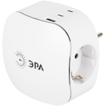 Разветвитель электрический ЭРА SP-3e-3USBAC-W на 3 розетки + 3 USB A+C с заземлением со шторками 16А белый