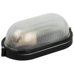 Светильник ЭРА НБП 04-60-001 Акватермо алюминий/стекло IP54 E27 max 60Вт 212х105 овал черный