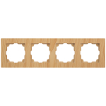Рамка для розеток и выключателей Intro Accent 6-504-11 на 4 поста, СУ, сосна