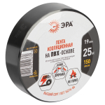 Изолента ЭРА ET1925BLACK ПВХ 19мм х 25м черная Изолента ЭРА ET1925BLACK ПВХ 19мм х 25м черная