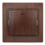 Выключатель одноклавишный Intro Plano 1-102-10 с подсветкой скрытой установки 10А 250В венге