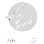 Разветвитель сетевой для линейных светильников ЭРА Разветвитель 5х IEC C5 2 м для подключения 5 светильников