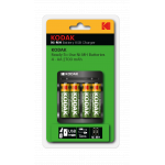 Зарядное устройство для аккумуляторов Kodak USB Overnight charger with 4 x AA 2700 mAh [K4AA/AAA] (6/48/1008)