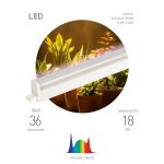 Светильник для растений фитолампа светодиодная линейная ЭРА ФИТО-18W-PFR-GR полного спектра 18 Вт GREEN LINE