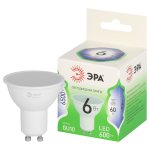 Лампа светодиодная ЭРА GREEN LINE LED MR16-6W-865-GU10 GL 6Вт софит холодный свет GU10