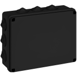 Распаячная коробка ЭРА KORv-240-190-70-12gv-MP-B черная 240х190х70мм с гермовводами 12 входов прямой монтаж IP55
