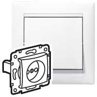 VALENA DIY Розетка 1-местная без заземления без защитных шторок 16А белый