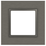 Рамка для розеток и выключателей ЭРА Elegance 14-5201-16 на 1 пост, металл, титан
