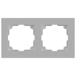 Рамка для розеток и выключателей Intro Accent 6-502-03 на 2 поста, СУ, алюминий