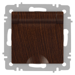 Розетка Intro Accent 6-203-10 2P+E Schuko с крышкой, 16А-250В, IP20, СУ, AL/CU, венге