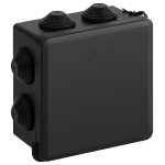 Распаячная коробка ЭРА KOR-100-100-55-7gv-MP-B черная 100х100х55мм с гермовводами 7 входов прямой монтаж IP55