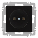 Розетка Intro Accent 6-201-05 2P, 16А-250В, IP20, СУ, антрацит