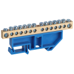 Шина ЭРА NO-224-93 N ноль на DIN-изоляторе ШНИ-8х12-14-Д-синий