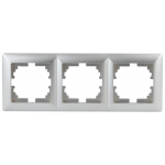 Рамка ЭРА Intro Solo 4-503-03 для розеток и выключателей на 3 поста алюминий