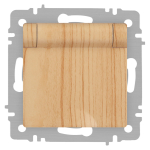 Розетка Intro Accent 6-203-11 2P+E Schuko с крышкой, 16А-250В, IP20, СУ, AL/CU, сосна