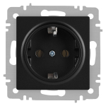 Розетка Intro Accent 6-202-05 2P+E Schuko, 16А-250В, IP20, СУ, антрацит