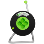 Удлинитель силовой ЭРА GREEN LINE KAT-2x1.5-20m Greenline на катушке пластик 4 розетки без заземления 20м ПВС 2x1.5мм2