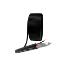 Кабель для аналогового видеонаблюдения ЭРА KK-0.5-PE ККСП-2x0,5 мм, бухта 200 метров, чёрный