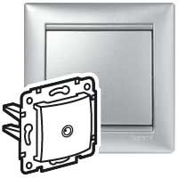 VALENA DIY Розетка TV проходная алюминий