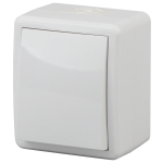 Выключатель ЭРА Эксперт 11-1403-01 накладной IP54 10А 250В белый одноклавишный проходной