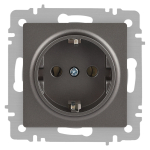 Розетка Intro Accent 6-202-09 2P+E Schuko, 16А-250В, IP20, СУ, титан