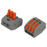 Клемма ЭРА NO-225-383 универсальная 222-413 с рычагами 3-проводная 0.08-2.5/4 мм2 (упаковка 20 шт.)