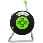 Удлинитель силовой ЭРА GREEN LINE KAT-3x1-30m Greenline на катушке пластик 4 розетки с заземлением 30м ПВС 3x1мм2