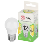 Лампочка светодиодная ЭРА GREEN LINE LED P45-12W-830-E27 GL E27 12 Вт шар теплый свет