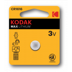 Батарейки Kodak CR1616-1BL MAX Lithium (60/240/50400) Батарейки Kodak CR1616-1BL MAX Lithium (60/240/50400)