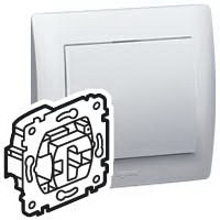 Механизм переключателя одноклавишного на два направления 16А с зеленой подсветкой PRO21 Galea Life Legrand