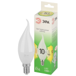 Лампочка светодиодная ЭРА GREEN LINE LED BXS-10W-830-E14 GL E14 10 Вт свеча на ветру теплый свет