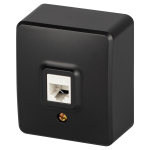 Розетка ЭРА Эксперт 11-3203-05 информационная RJ45, IP20, ОУ, антрацит