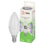 Лампочка светодиодная ЭРА GREEN LINE LED B35-10W-865-E14 GL E14 10 Вт свеча холодный свет Лампочка светодиодная ЭРА GREEN LINE LED B35-10W-865-E14 GL E14 10 Вт свеча холодный свет
