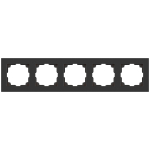 Рамка для розеток и выключателей Intro Accent 6-505-07 на 5 постов, СУ, графит