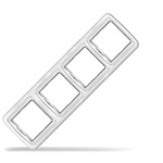 Рамка четырехместная горизонтальная Валери белая UNIVERSAL