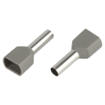 Наконечник-гильза ЭРА NO-225-75 (двойной) НШвИ(2) 4,0-12 с изолированным фланцем (упаковка 500 шт.)