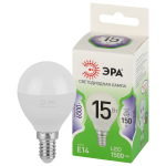 Лампочка светодиодная ЭРА GREEN LINE LED P45-15W-865-E14 GL E14 15 Вт шар холодный свет Лампочка светодиодная ЭРА GREEN LINE LED P45-15W-865-E14 GL E14 15 Вт шар холодный свет