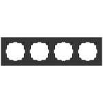 Рамка для розеток и выключателей Intro Accent 6-504-07 на 4 поста, СУ, рафит