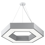 Светильник светодиодный Geometria ЭРА Hexagon SPO-123-W-40K-045 45Вт 4000K 2500Лм IP40 600*600*80 белый подвесной ЛТ