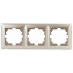 Рамка ЭРА Intro Solo 4-503-04 для розеток и выключателей на 3 поста шампань