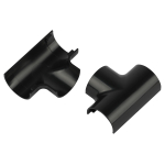 Т-образный угол ЭРА T-KK-30-13-GR для полукруглого кабель-канала графит 30х13мм 2шт/комплект