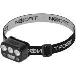 Фонарь налобный светодиодный Трофи GA-105 аккумуляторный 3+3+3 Bт сенсорное управление 5 режимов