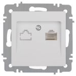 Розетка Intro Accent 6-303-01 информационная RJ45, IP20, СУ, белый