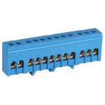 Шина ЭРА NO-224-100 N ноль в изолированном корпусе на DIN-рейку ШНИ-6х9-12-Д синий Шина ЭРА NO-224-100 N ноль в изолированном корпусе на DIN-рейку ШНИ-6х9-12-Д синий