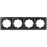 Рамка ЭРА Intro Solo 4-504-05 для розеток и выключателей на 4 поста антрацит