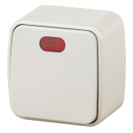 Выключатель ЭРА Intro Polo 3-102-02 10А 250В накладной слон кость одноклавишный с подсветкой