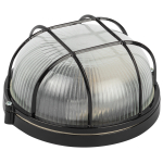 Светильник ЭРА НБП 03-60-002 Акватермо алюминий/стекло решетка IP54 E27 max 60Вт D176 круг черный