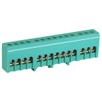 Шина ЭРА NO-224-105 PE земля в изолированном корпусе на DIN-рейку ШНИ-6х9-14-Д зеленый