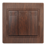 Выключатель ЭРА Intro Plano 1-106-10 10А 250В венге тройной